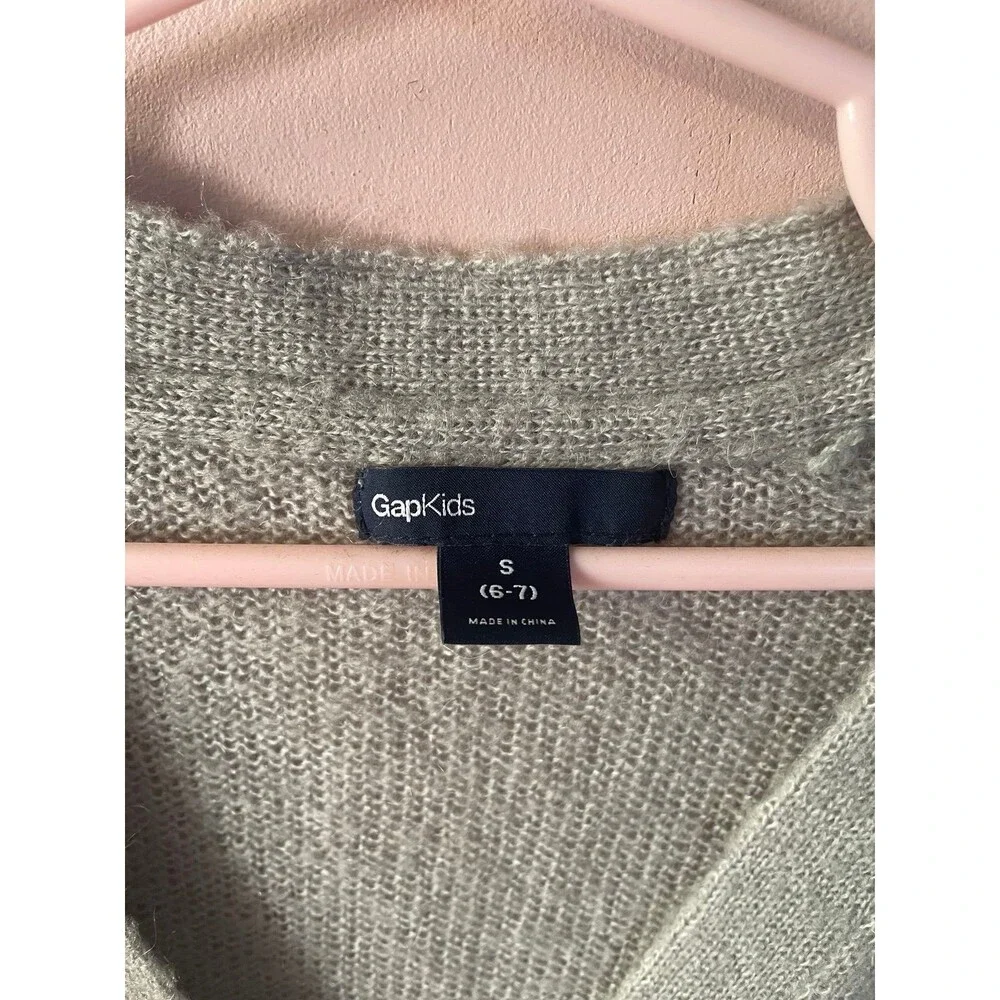 Gap Kids Light Gray Knit Lightweight Cardigan Size S